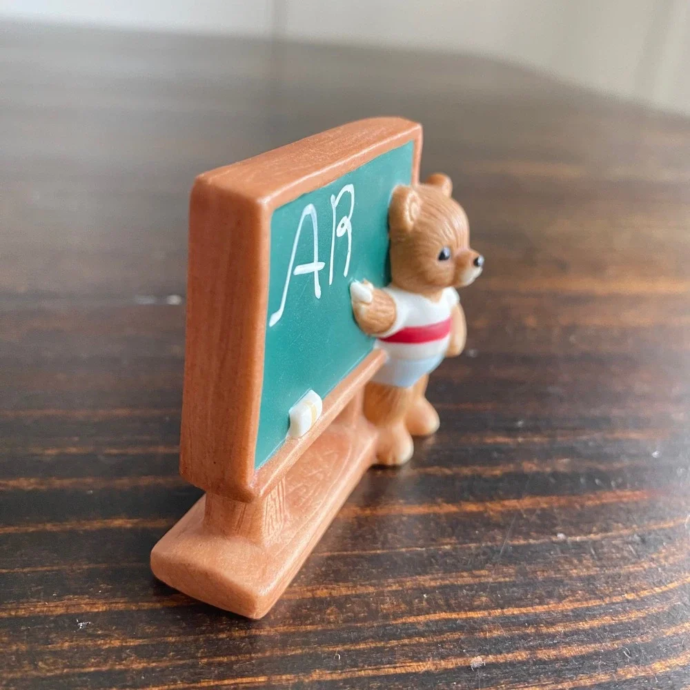 Vintage Homco Bear at Chalkboard School Ceramic Figurine‎ 1409 Teacher Trinket